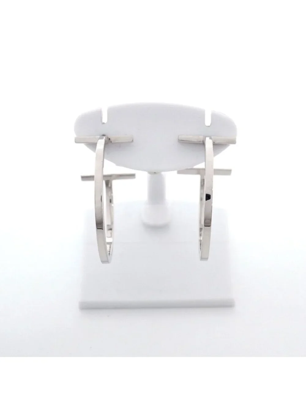 Tiffany & Co Earrings T Wire Medium 18k White Gold